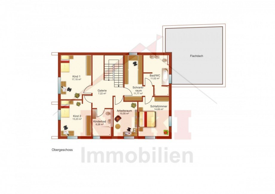 Grundriss Obergeschoss Einfamilienhaus Werfen