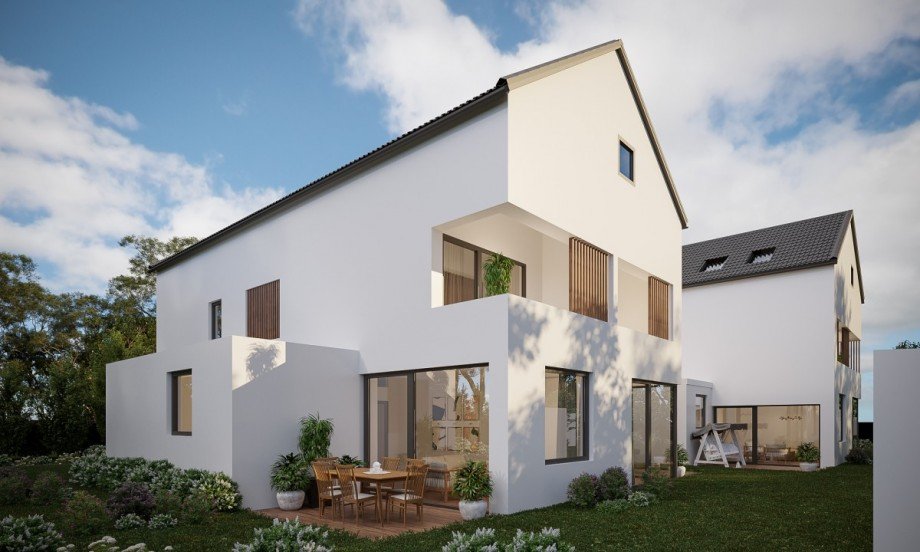 Aussenansicht Visualisierung Doppelhaush�lfte Wildenhag